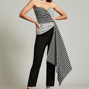 Tadashi Shoji Junko Sweetheart Cascading Jumpsuit